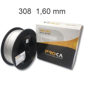 Proka ER 308LSI 1,6 mm Mig-Gazaltı Paslanmaz Kaynak Teli 12,5kg