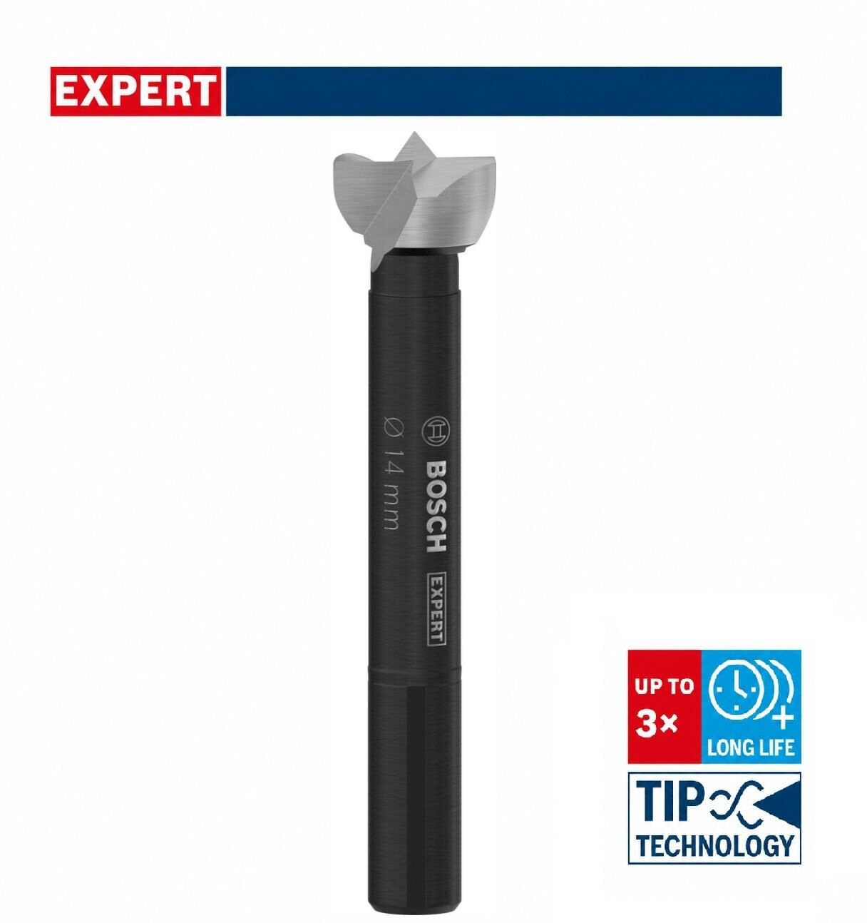 Bosch Expert 14 mm Sert Ahşap Menteşe Yeri Açma Ucu 2608901823