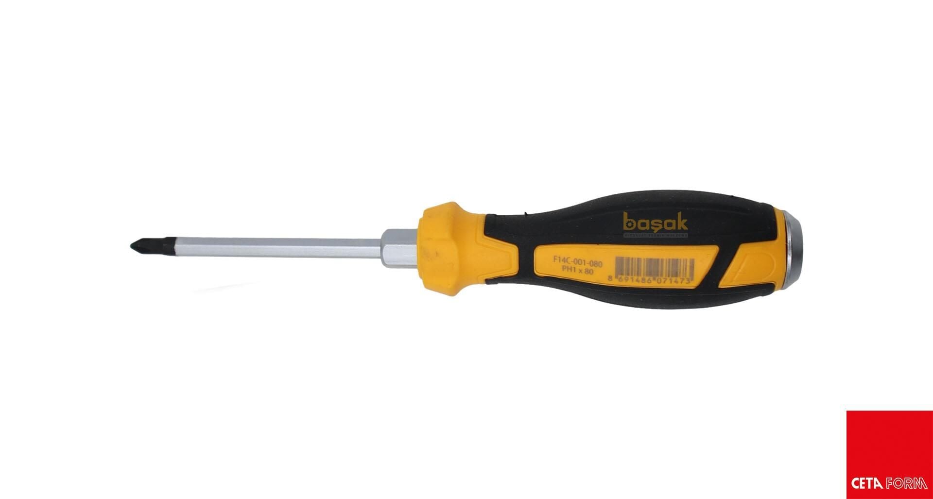 Ceta Form PH1x80 mm Yıldız Uçlu Çekiçlenebilir Darbeli Tornavida F14C-001-080