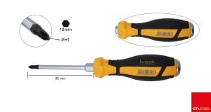 Ceta Form PH1x80 mm Yıldız Uçlu Çekiçlenebilir Darbeli Tornavida F14C-001-080