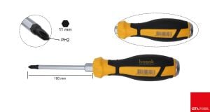 Ceta Form PH2x100 mm Yıldız Uçlu Çekiçlenebilir Darbeli Tornavida F14C-002-100