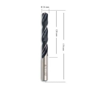 MTE 16 mm Taşlanmış Metal Matkap Ucu HSS DIN 338