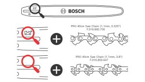 Bosch Pro GKE 18V-40 Uyumlu 40 cm Yedek Zincir F016800700