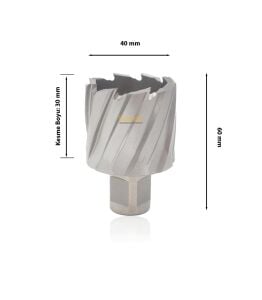 3Keego 40 x 30 mm HSS Manyetik Matkap Ucu SHC30