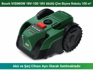 Bosch VISIMOW 18V-100 18V Akülü Çim Biçme Robotu 100 m² (Solo) 06008E1001