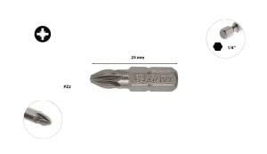 Ceta Form PZ 2 x 25 mm Yıldız Uçlu Bits  CB/352