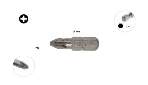 Ceta Form PZ 2 x 25 mm Yıldız Uçlu Bits  CB/352