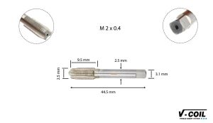 V-Coil M 2 x 0,4 Helicoil Düz Kılavuz HSS-G 03001