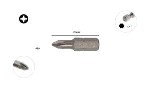 Ceta Form PZ 0 x 25 mm Yıldız Uçlu Bits  CB/350