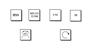 MTE UNF 3/8 Pafta İnce Vidalı HSS DIN 223/B