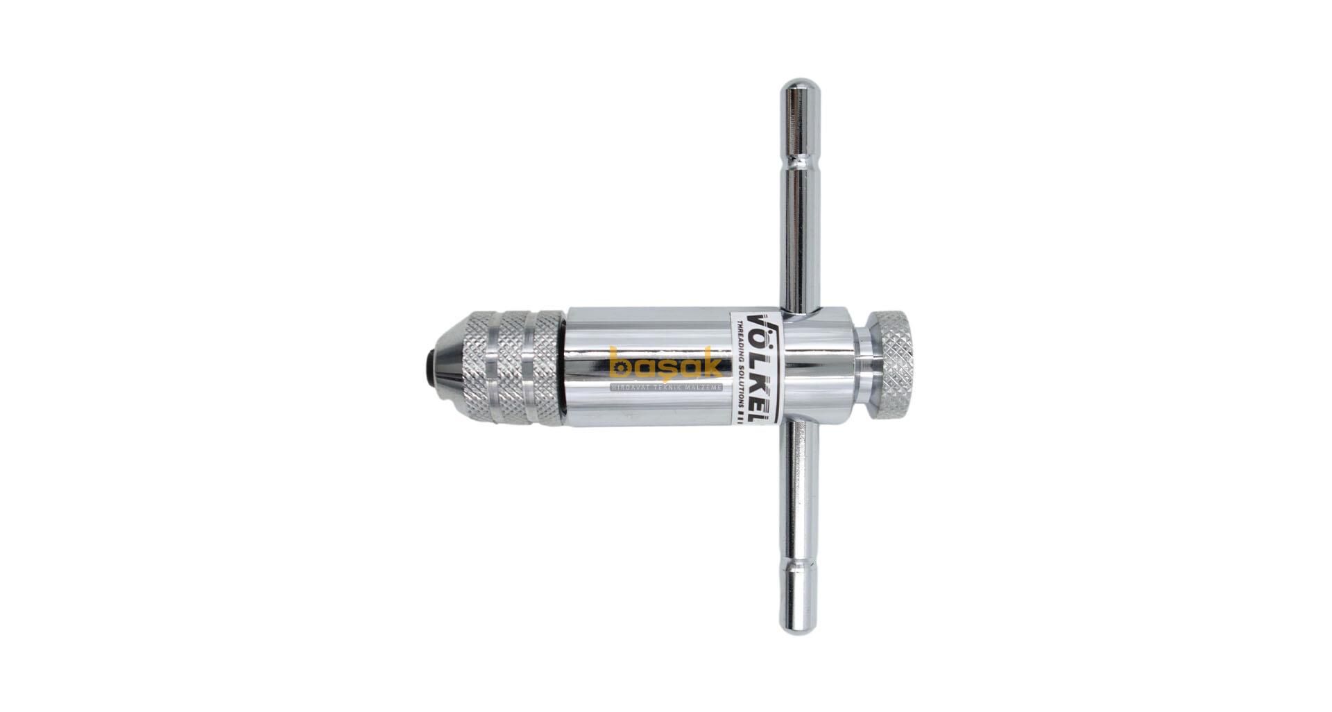 Völkel No:1 85 mm M3-10 Kısa Cırcırlı Kılavuz Kolu 10001