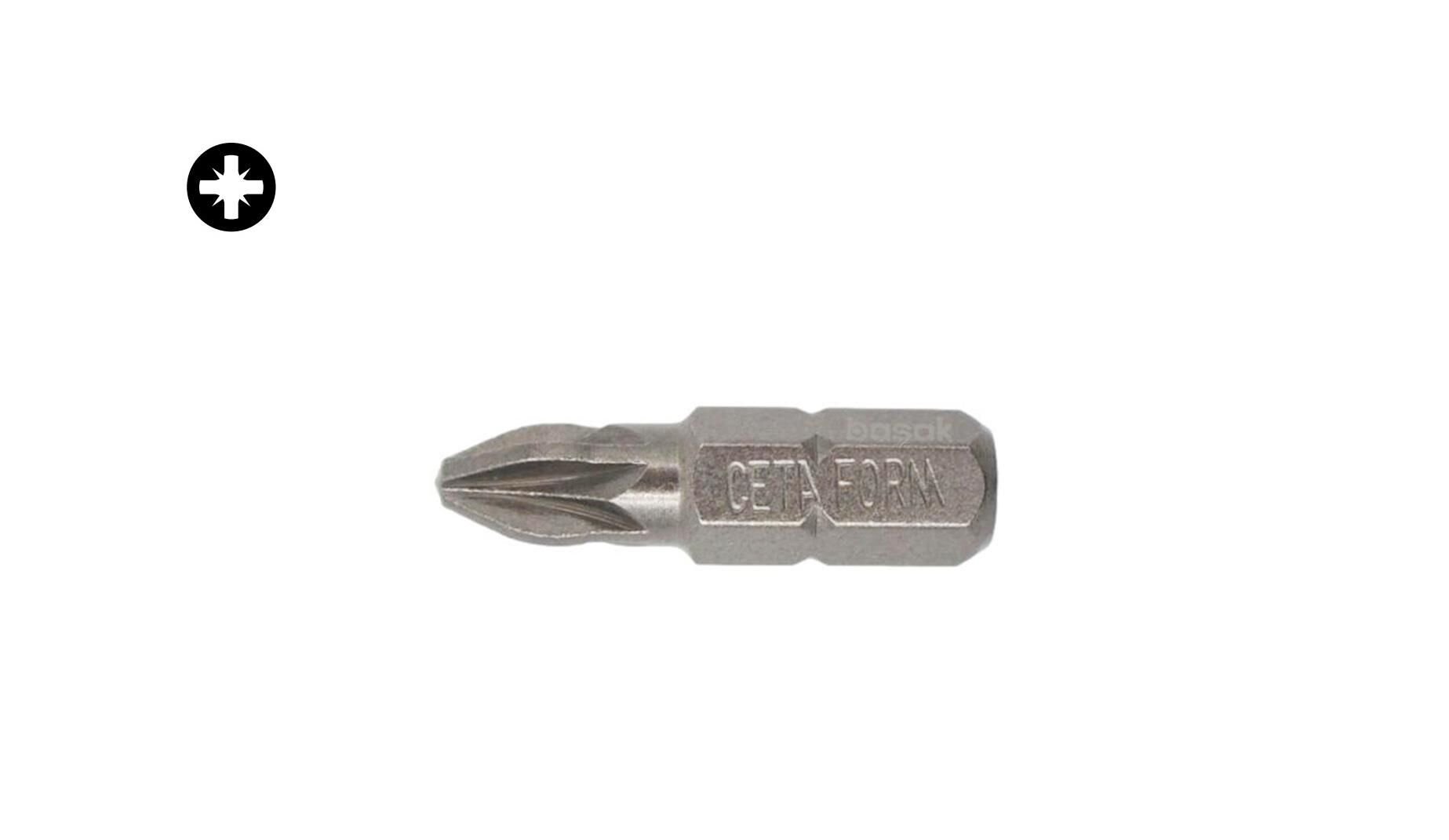 Ceta Form PZ 3 x 25 mm Yıldız Uçlu Bits  CB/353