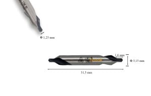 MTE 1,25 mm Punta Matkabı HSS (DIN 333/A)