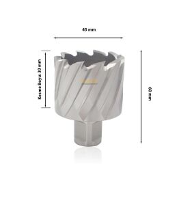 3Keego 45 x 30 mm HSS Manyetik Matkap Ucu SHC30