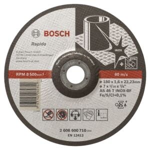 Bosch 180x1,6mm Expert Inox Kesme Taşı Rapido Bombeli 2608600710