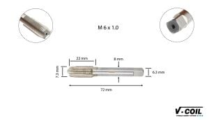 V-Coil M 6 x 1,0 Helicoil Düz Kılavuz HSS-G 03009