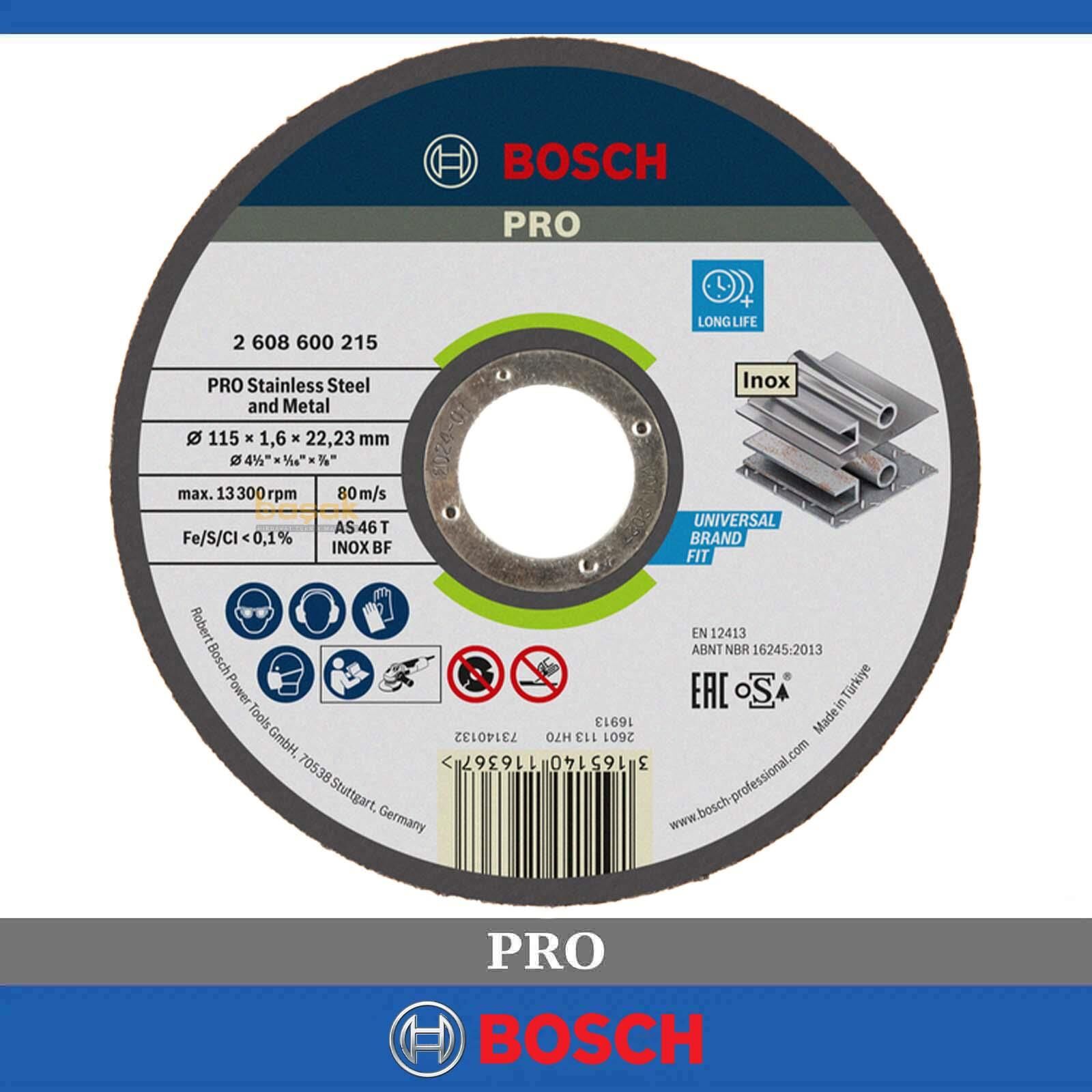 Bosch 115x1,6 mm Expert Inox Kesme Taşı Düz 2608600215