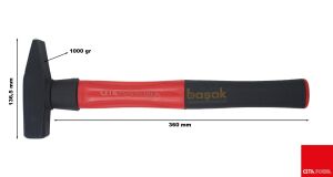 Ceta Form 1000 gr Fiber Saplı Tesviyeci Çekiç L01F-1000