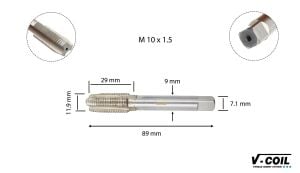 V-Coil M 10 x 1,5 Helicoil Düz Kılavuz HSS-G 03015