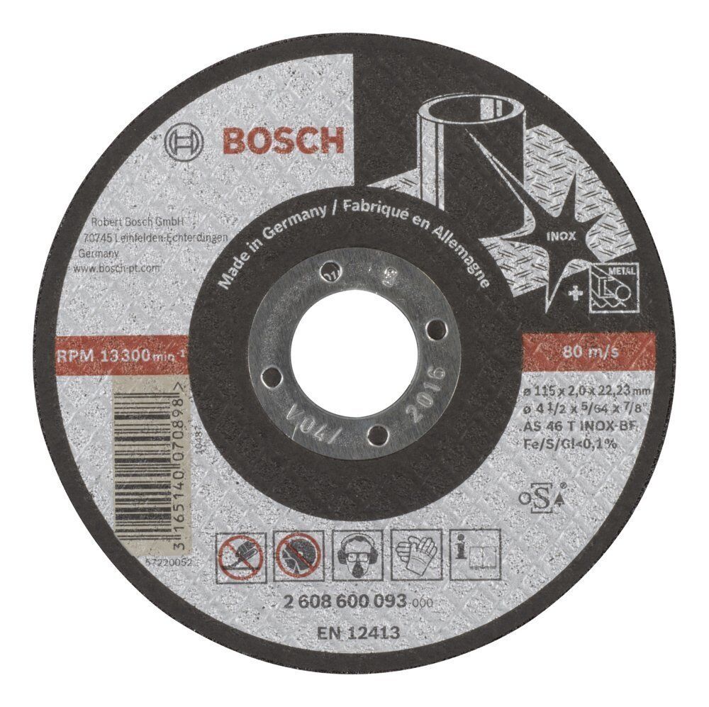 Bosch 115x2 mm Expert Inox Kesme Taşı Düz 2608600093
