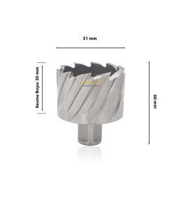 3Keego 51 x 30 mm HSS Manyetik Matkap Ucu SHC30