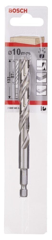 Bosch Ahşap Matkap Ucu 10 x 133 mm 1/4 Hex Şaft 2608595524