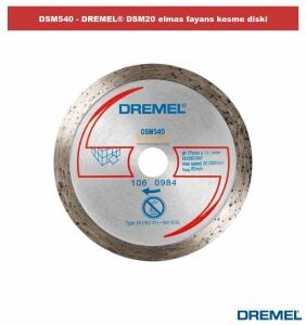 Dremel DSM540 Elmas Fayans Kesme Diski DSM20 İçin