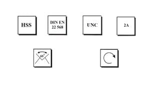 MTE UNC 1/4 Pafta Normal Vidalı HSS DIN 223/B