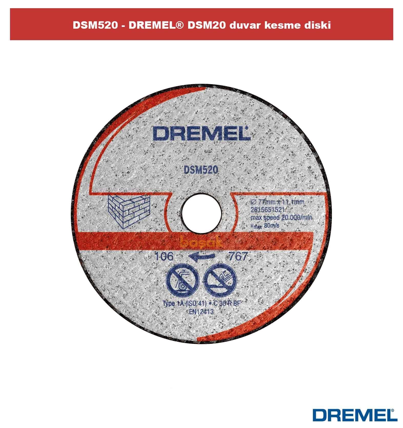 Dremel DSM520  Duvar Kesme Diski DSM20 İçin (2adet) 2615S520JB
