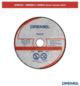 Dremel DSM520  Duvar Kesme Diski DSM20 İçin (2adet) 2615S520JB