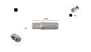 Ceta Form Lokma Adaptörü 1/4'' - 1/4'' x 25mm BT/7010 