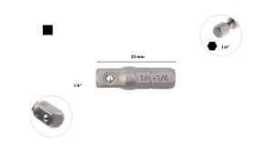 Ceta Form Lokma Adaptörü 1/4'' - 1/4'' x 25mm BT/7010 