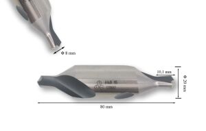 MTE 8,00 mm Punta Matkabı HSS (DIN 333/A)