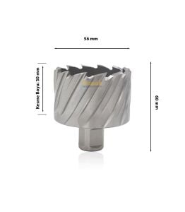 3Keego 56 x 30 mm HSS Manyetik Matkap Ucu SHC30