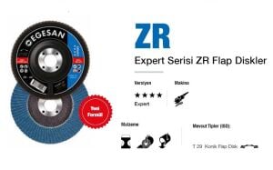 Egesan Paslanmaz Flap Disk Expert 115mm ZR 40 Kum