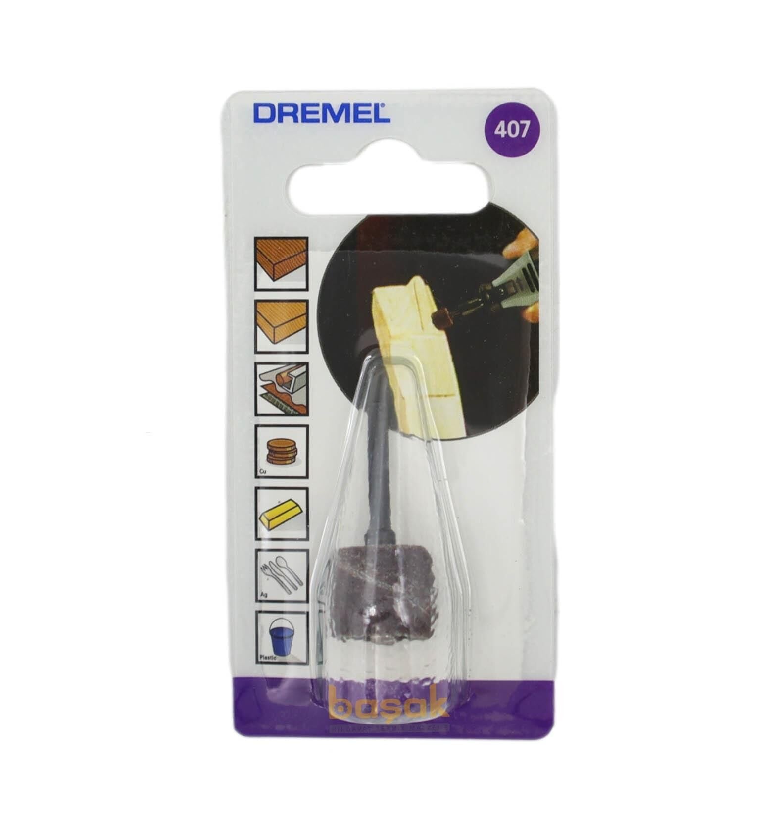 DREMEL 407 13 mm Göbek 60 Kum Zımpara + sap | Dremel | Zımparalama
