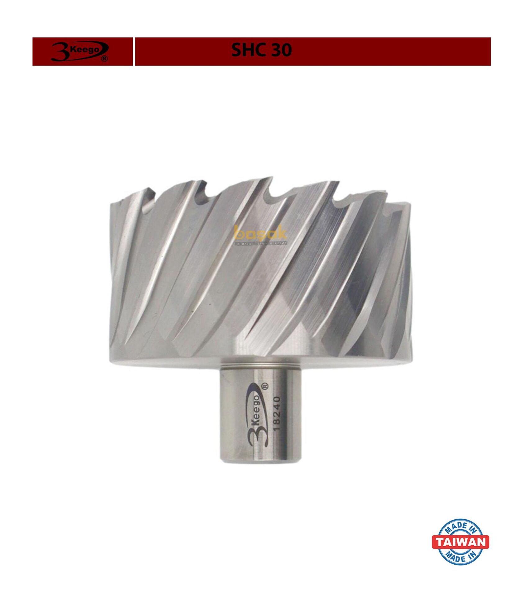 3Keego 70 x 30 mm HSS Manyetik Matkap Ucu SHC30
