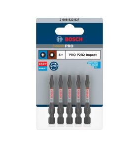 Bosch Pro Impact P2R2 55 mm Yıldız-Kare Bits Uç 5'li 2608522527