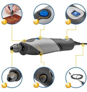 DREMEL STYLO + (2050-15) Aksesuarlı Çok Amaçlı El Motoru