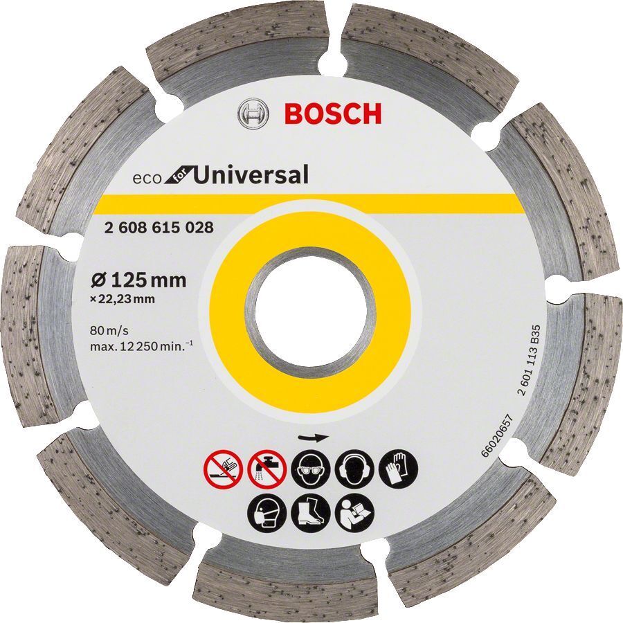 Bosch Eco Turbo 125mm (10'lu paket) Elmas Testere Yapı Malzemeleri İçin 2608615041
