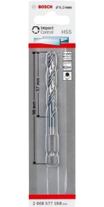 Bosch Impact HSS 6x98mm 1/4'' Altıgen Matkap Ucu 2608577058