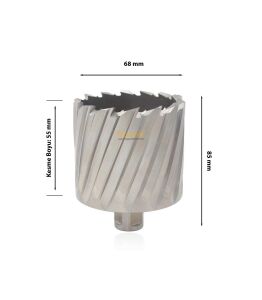 3Keego 68 x 55 mm HSS Manyetik Matkap Ucu SHC55