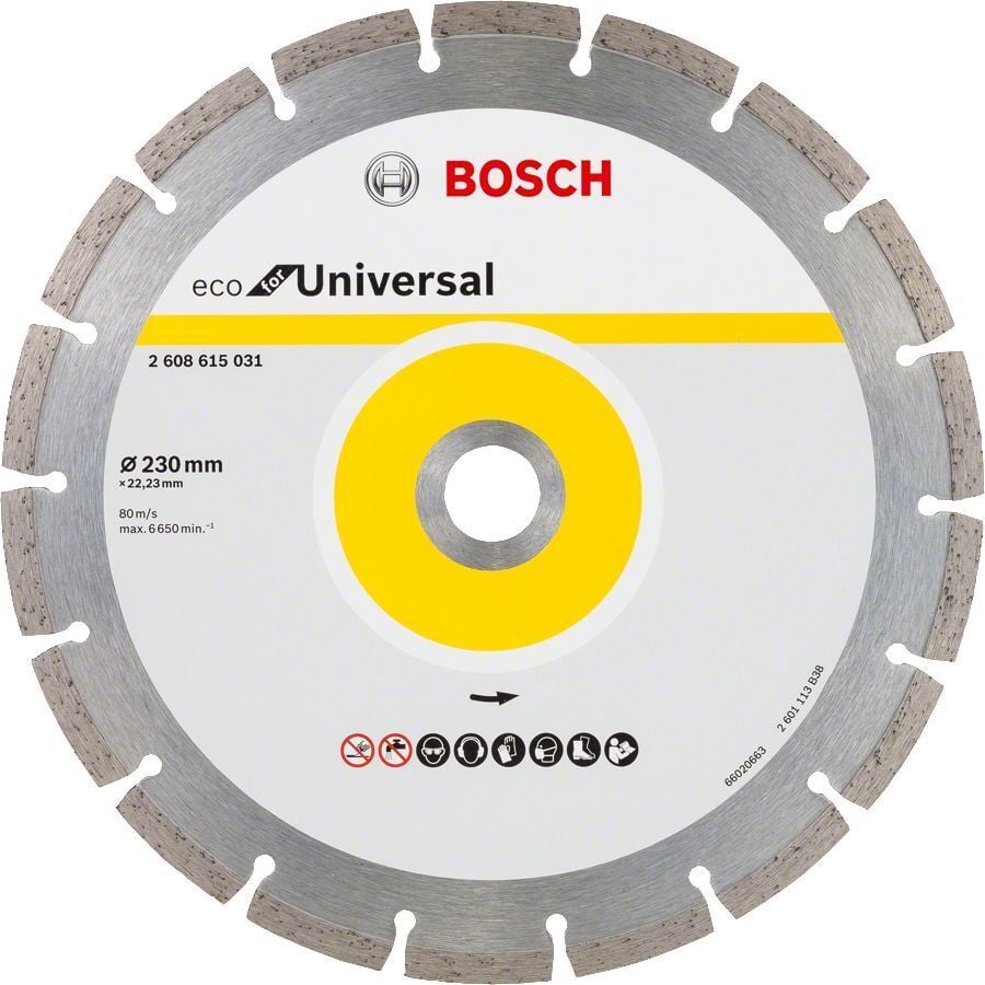 Bosch Eco Turbo 230mm (10'lu paket) Elmas Testere Yapı Malzemeleri İçin 2608615044