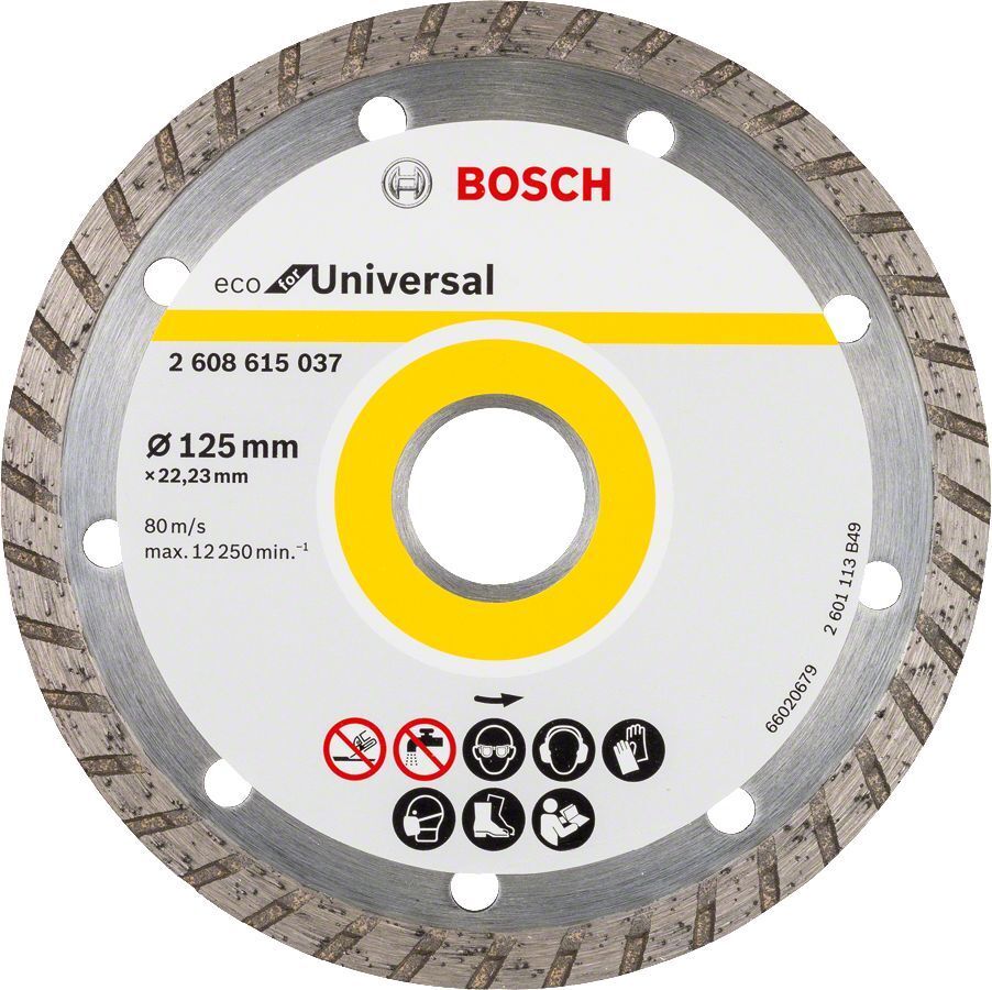 Bosch Eco Turbo 125mm (10'lu paket) Elmas Testere Yapı Malzemeleri İçin 2608615046
