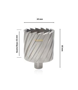 3Keego 65 x 55 mm HSS Manyetik Matkap Ucu SHC55