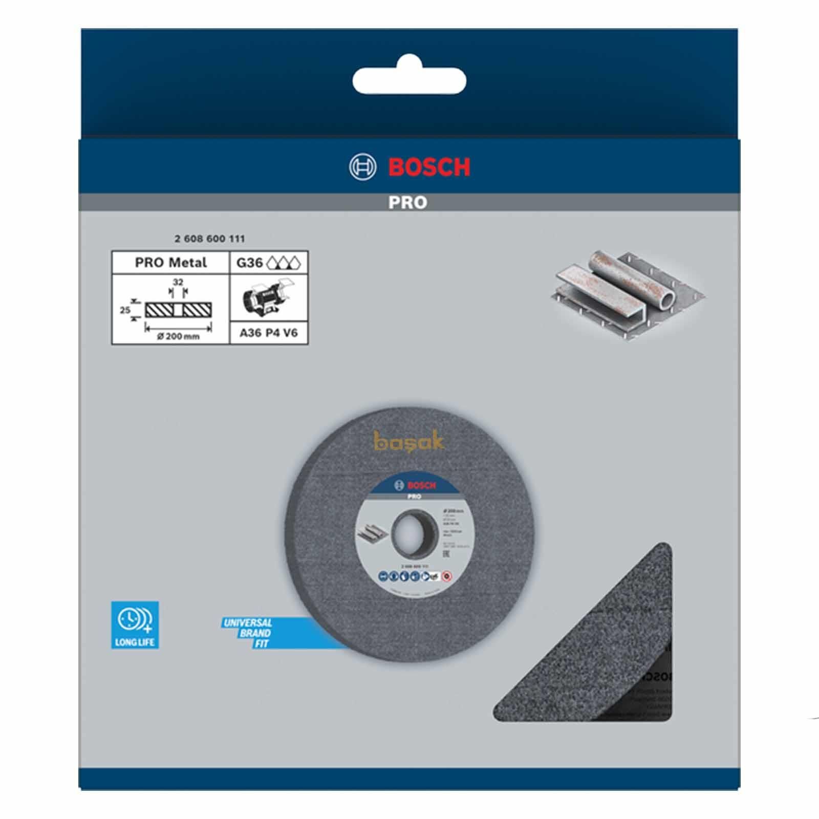 Bosch 200x25x32 mm Zımpara Taşı 36 Kum GBG 60-20 için 2608600111