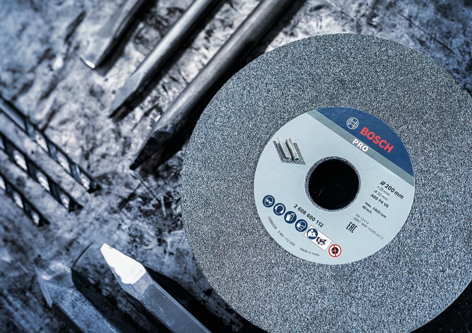 Bosch 200x25x32 mm Zımpara Taşı 36 Kum GBG 60-20 için 2608600111