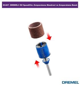 DREMEL SC407 EZ SpeedClic Zımparalama Mandreni ve 2 Adet Zımpara Bandı 2615S407JA