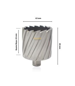 3Keego 63 x 55 mm HSS Manyetik Matkap Ucu SHC55