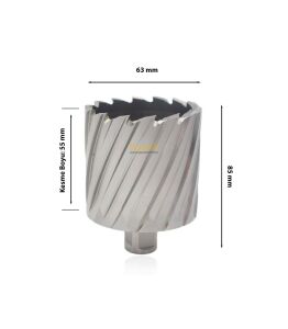 3Keego 63 x 55 mm HSS Manyetik Matkap Ucu SHC55
